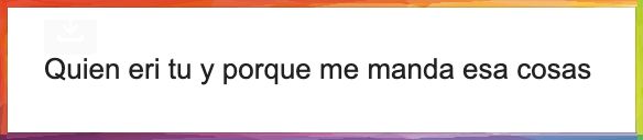 Captura de pantalla de mensaje recibido
