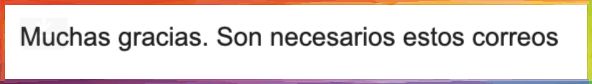 Mensaje positivo de lector