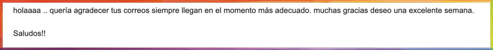 Captura de pantalla de respuesta de lector